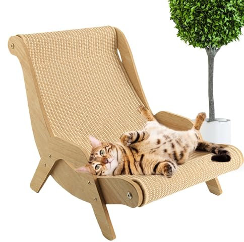 Kratzunterlagen für Katzen, Strandkorb für Haustiere - Sisal Katzenstuhl Stabiler Schaukelstuhl,Sisal-Katzenstuhl, haustierfreundlicher Katzenkratzer und Kratzstuhl für Garten, Außenbereich, Wohnzimme