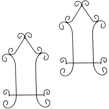 ULDIGI 2pcs Iron Easel Canvas Stands Picture Holders Poster Display Rack Vertical Plate Rack Picture Easel Stand Plate Hangers for The Wall Phone Holder Wall Hanger Wrought Iron