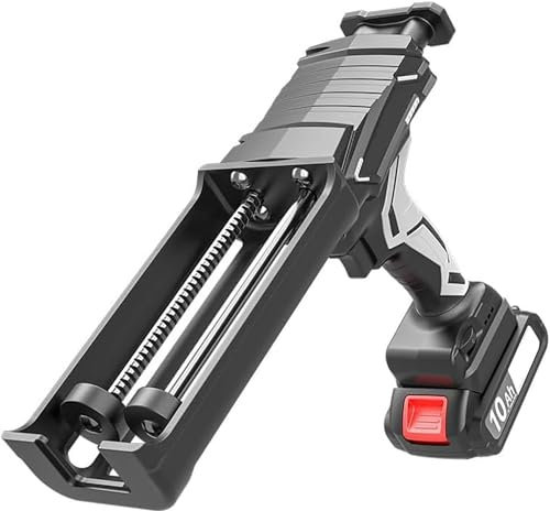 ANGDI Cordless Caulking Gun, Electric Double Tube Adhesive Gun Kit with 2.0AH Lithium Batteries, 6 Adjustable Speeds, LED Light, Constant Speed Function, for Caulking, Filling, Sealing