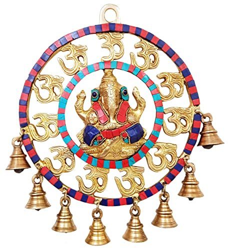 Purpledip Ganesha Om Wandbehang, Multicolor, Standard