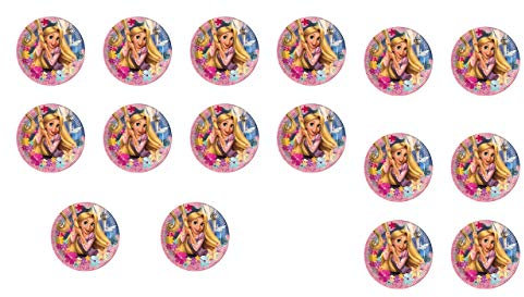 ALMACENESADAN 1089; paquete de 16 platos de cartón Princesas; rapunzel; ideal para fiestas y cumpleaños. dimensiones 23cm