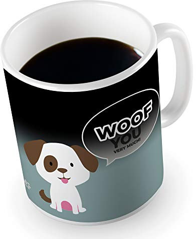 Froster Tasse Magique Chiot, Chien Tasse Sensible a la Chaleur, Tasse change de Couleur, Cadeau pour Saint Valentin