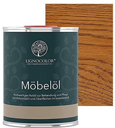 Lignocolor Möbelöl - hochwertiges und natürliches Holzöl für den Innenbereich (1 L, Eiche dunkel)
