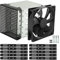 LVOERTUIG Hard Drive Cage, Stainless Steel Hard Drive Rack with Cooling Fan, 5.25 to 5X3.5 Rack for Computer, Hard Drive Cage Adapter Rack Bracket(Silver)