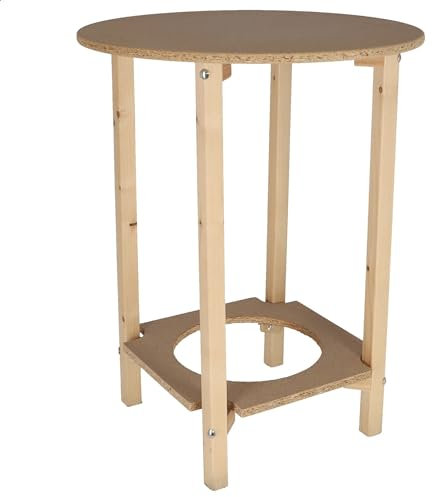 WELL HOME - Mesa camilla gazte, acabado SIN barniz, 80x80x75 cm