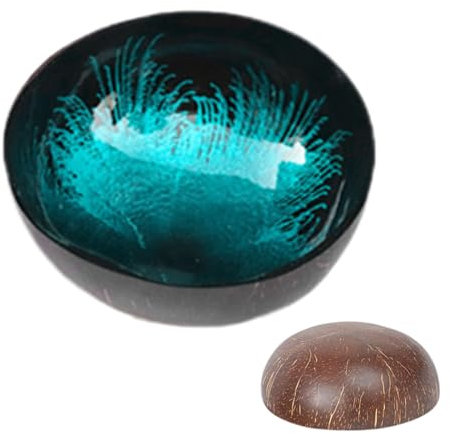 Goowafur Bol de Coquille de Noix de Coco Naturelle - Bol de Bonbons réutilisable | Saladiers, Bols à açaï pour Le Bureau et la Maison, décoration de la Maison pour salades, Noix, Fruits, Drinks
