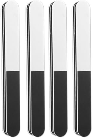 LAWALEISHE 4Pcs 3 Way Nail Files Buffer,Nail Polish Tools,Manicure with Frosted Strips,Nail Sponge Files