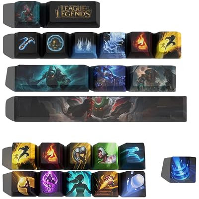 Gatokit League of Legends Custom Keycaps, OEM Profile 21keys for Mechanical Keyboards (Nautilus)