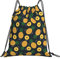 Richugui Beutel mit Kordelzug, Ananas-Zellstoff, Kordelzug, Rucksack, Sport, Turnbeutel für Damen und Herren, Rucksäcke, Schwimmtasche für den Strand, Schwarz, One size
