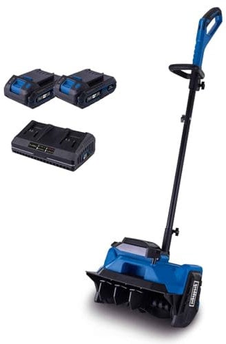 Scheppach Akku-Schneefräse BC-SNB400-X 2x20V Schneeräumer | 40cm Räumbreite | 6m Wurfweite | 20cm maximale Schneehöhe | 20V-IXES-Serie | inkl. 2x2Ah Akku & 2,4A Doppelladegerät
