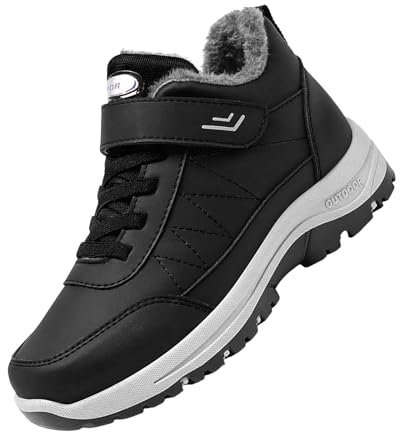 Stivali Donna Invernali Eleganti e Calorosi, Scarpe da Trekking con Pelliccia, Stivaletti Antivento e Stringate Outdoor, Sneaker All'aperto