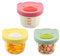 Foydream Petit Pot Conservation Bébé,Lot de 3 Pot Bebe Repas 120 ML Accessoires Complémentaires Rangement de Nourriture pour Bébé Essentiels pour Nouveau-Né Anti Fuite