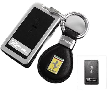 FZKUDZLD Coque Porte Clé Voiture pour Ferrari F80 2024-2025,Porte Clef Multifonction Antivol et Anti-Perte TéLéCommande Étui Accessoires Voiture,F