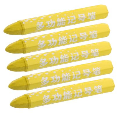 Cabilock 5stücke Wachs Reifenmarkierungsstifte Buntstifte Für Einfache Präzise Reifenreparatur Autos Fahrräder Motorräder Marker Farbe Kreide Gelb