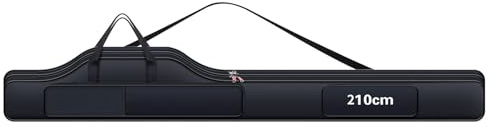 Aumotop Angel-Tragetasche, Verstellbarer Schultergurt, Tragbare Angeltasche für Angelruten mit Einer Länge von 190 cm (210cm)