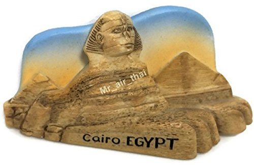WitnyStore Tiny The Great Sphinx of Giza in Cairo, Egypt Africa Tourist Attractions Resin Refrigerator Magnet Traveler Souvenir Gift Memento 3D Fridge Magnets