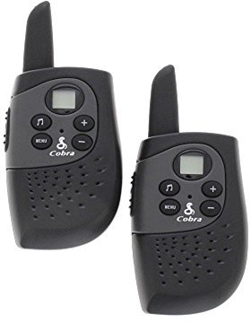 Cobra MT148K Walkie Talkie with up to 3km Range and Power Saving Function (Pack of 2) - Black
