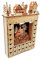 Wichtelstube-Kollektion Adventskalender 2023 zum Befüllen, Adventskalender Holz mit Großen Schubladen, Handgefertigt aus Echtholz, LED Beleuchtung, Timer-Funktion, Batteriebetrieben, 3D Effekt