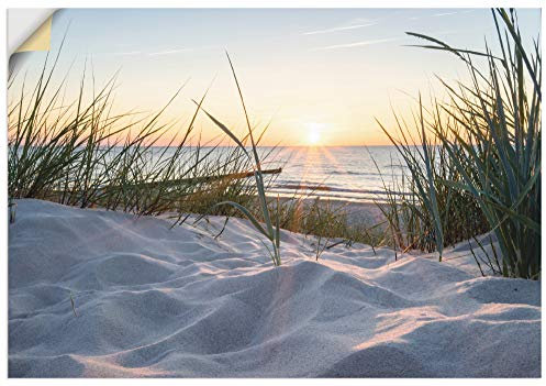 ARTland Wanddeko Wandtattoo selbstklebende Vinylfolie 100x70 cm Strand Meer Ostsee Maritim Küste Düne Landschaft Natur T9QU