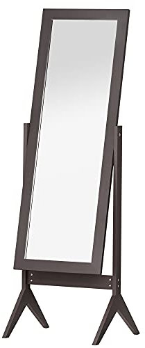 HOMCOM Miroir en Pied Grand Miroir de Sol Inclinaison réglable pour Dressing Chambre dim. 47L x 46l x 148H cm en Bois Brun Foncé
