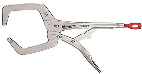 Milwaukee Torque Lock Locking C-Clamp Regular Jaws 280mm (11in), Silver,red