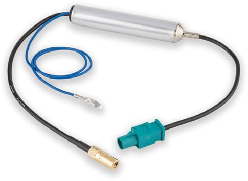 RED WOLF Fakra auf SMB Antennenadapter DAB Antenne Kabel mit Signalverstärker Kompatibel mit DAB+ Blaupunkt Pioneer Sony Kenwood Alpine JVC Fakra Stecker zu SMB Buchse