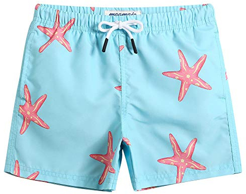 maamgic Bañador Niño Ropa de Baño para Niño Secado rápido Interior de Malla Short de Natación Estampado