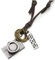 Vintage Telecamera Ciondolo, Collana con Pendente da Uomo Donna, Marrone Cavo in Pelle Regolabile