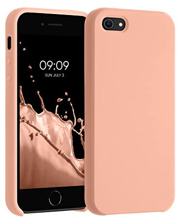 kwmobile Cover per Apple iPhone SE (1.Gen 2016) / iPhone 5 / iPhone 5S Custodia - Back Case per Smartphone in Silicone TPU - Protezione Gommata - pompelmo rosa