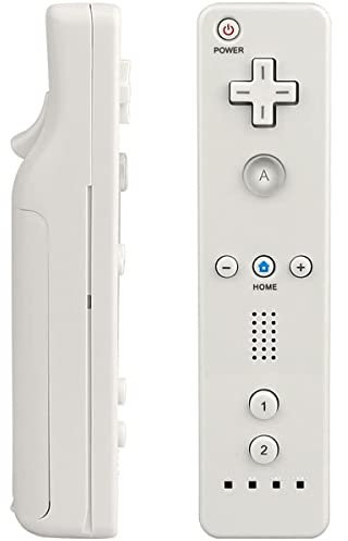 Wii Remote Controller, Wii Controllers, Replacement Remote Game Controller for Nintendo Wii/Wii U, with Silicone Case and Wrist Strap (White)
