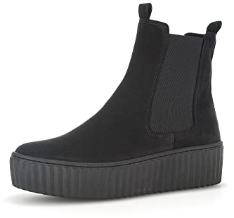 Gabor Damen Chelsea Boots, Frauen Stiefeletten,Wechselfußbett,Best Fitting,Kurzstiefel,uebergangsschuhe,schwarz (Uni),38 EU / 5 UK