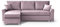 Mars Meble L-Form Ecksofa Toretto L-förmige Polsterecke aus Velours universelle Ecke mit Bettfunktion Bettkasten, Stoff: Manila 09 - rosa