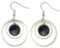 Damen Ohrringe mit Natursteinen - Edelstahl Silber mit Doppelring Anhänger mit Halbedelsteinen - Schützende Glücksbringer (Achat)