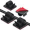 60 Pcs Cable Clips Self Adhesive Outdoor Light Wire Clips Sticky Cable Hooks for Cable Management Car Office Desk Wall Christmas Hanging Decorations Outdoors Fairy Light (Black)