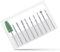 Ptwola 10Pcs Nail Drill Bit Diamond Manicure Pedicure Cuticle Bit Cylinder/Ball/Flame/Needle..10 Shapes Cuticle Bit Dead Skin Polishing Cleaning Set for Fast Remover Acrylic Gel Nail Polish Art Salon