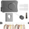 Wäscheleine Ausziehbar, 5.1 m Wäscheleine Extra Stark mit Verstellbares Wäscheleine, Wäscheleine mit Stahlkern Wand, Wandmontage Retractable Clothesline für Balkon, Badezimmer und Schlafzimmer