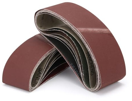 16 Pièces Bande Abrasive 75x 533 mm,Ensemble de Bandes Abrasives Grains 60/120/240/320/400/600/800/1000 2 Pièces Par Grain Bande de Ponceuse pour le Ponçage