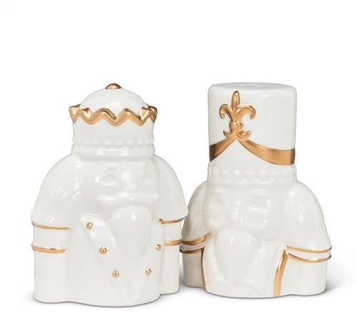 Abbott Collection Nutcracker Salt and Pepper Shaker Set, Ceramic (3 H)