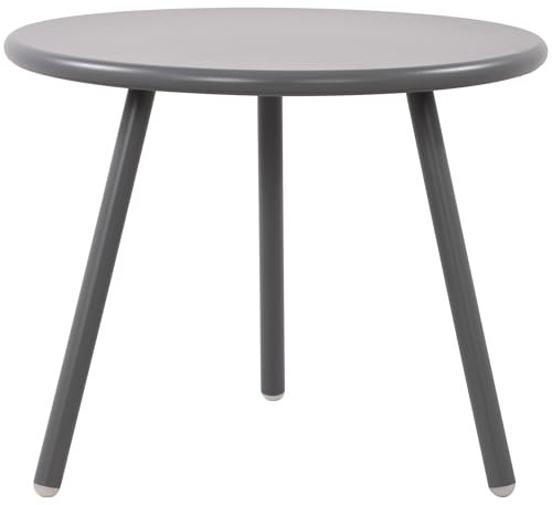 CLP Couchtisch Berea I Runder Loungetisch für draußen und drinnen I Gartentisch wetterfest und UV-beständig I Outdoor Beistelltisch, Farbe:dunkelgrau
