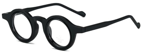 moomoobird Kleine runde Gläser Frauen Männer TR90 Rahmen Vintage Gläser Rahmen Blaues Licht Retro Brillen UV400