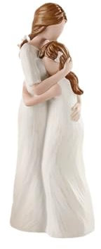 QNUOXEP Muttertag Ornament aus Harz Mutter & Tochter Schwestern Umarmung Figur – Resin Figur für Zuhause,Perfektes Muttertagsgeschenk,Familienbindung Statue für Wohnzimmer und Büro Deko