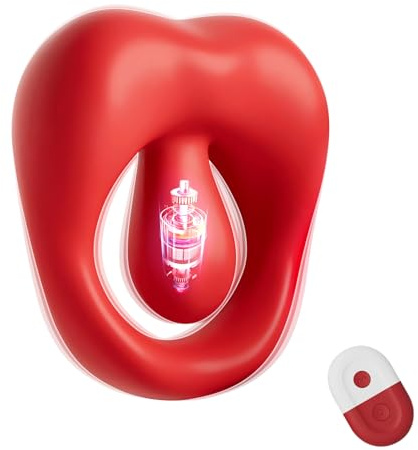 Roluck Penisring Vibrator mit 360° Verstellbarer Zunge Cockring Sex Spielzeug für die Paare Männer Frauen Extrem Penis Ring Sex Toys mit 10 Vibrationsmodi Penis Vergrößerung Zeit Verlängern