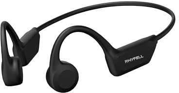 Rhyfell Casque Conduction Osseuse, 8H d'Autonomie Idéal pour Course à Pied | Bluetooth 6.0, Écouteurs Sport Oreilles Libres avec Micro, Étanchéité IPX5, Ultra-Léger 28g, Idéal pour Fitness, Cyclisme