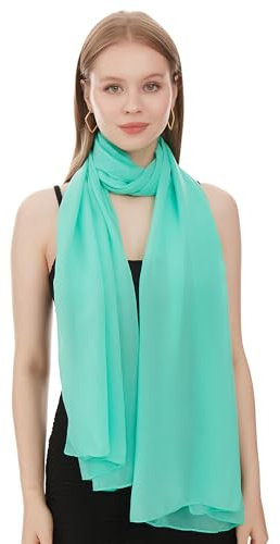 Chiffong Sjal Scarf För Dam – Lätt Och Tunn Halsduk Mode Sjalar för Kvinnor - Chiffon Vårsjal - Elegant Sommarsjal För Damer