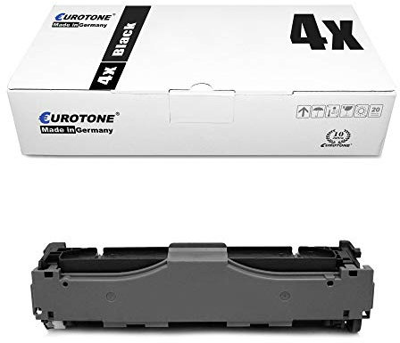 4X Eurotone kompatibler Toner für HP Color Laserjet CM2320CI CM2320WI CM2323 CP2025 CM2320EI CP2027N CM2320CBB CM2720 CP2025N wie CC530A 304A Black