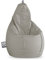 Happers Sitzsack Birne aus Kunstleder Indoor Hellgrau XL