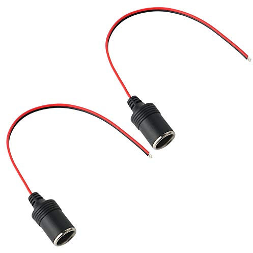 GTIWUNG 2 Stück KFZ-Ladegerät Power Zigarettenanzünder Buchse Kabel Stecker Adapter, Weibliche Zigarettenanzünder Anzünderbuchse 12V Buchse Netzstecker
