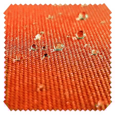 novely® ARAGON WASSERABWEISEND UV+ - Premium Outdoor-Stoff - Lichtechter Möbelstoff - Polsterstoff in Baumwoll-Optik für Gartenmöbel - Pflegeleichte Meterware 1lfm (18 Orange)