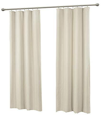 Verdunklungsvorhang mit Kräuselband 2 Stücke Leichter Thermovorhang Blickdicht Verdunklungsgardine in Creme 135x245 cm Thermogardine für Schlafzimmer Gardine Lichtundurchlässig