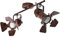 etc-shop Decken Spot Strahler Lampe Leuchte Vintage Retro Industrie Rost-Design Beleuchtung Metall 2-Flammig